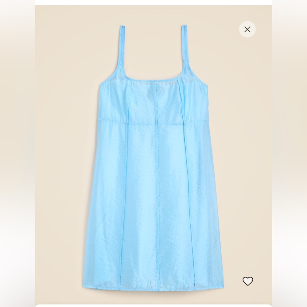 NWT J Crew Collection Sheer Organza Slip Dress in Light Blue, 16
